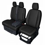Комплект 2+1 Тапицерия за FORD TRANSIT CUSTOM 2009+ – Еко кожа, Черна, 8 части
