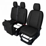 Комплект 2+1 Тапицерия за FORD TRANSIT CUSTOM 2009+ – Еко кожа, Черна, 8 части