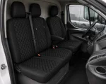Комплект 2+1 Тапицерия за FORD TRANSIT CUSTOM 2009+ – Еко кожа, Черна с черен шев, 8 части