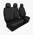 Комплект 2+1 Тапицерия за MERCEDES SPRINTER W906 2006-2018 – Еко кожа, Черна с черен шев, 8 части