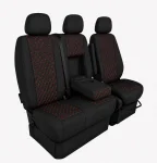 Комплект 2+1 Тапицерия за MERCEDES SPRINTER W906 2006-2018 – Текстил, Черна с червен шев, 8 части