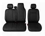 Комплект 2+1 Тапицерия за RENAULT MASTER III 2010-2019 – Еко кожа, Черна, 6 части