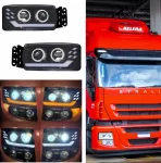Комплект LED Фарове за IVECO STRALIS 24V – DRL, Startup Effect, Лупи, OEM 5801571745 / 5801571746