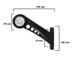 Комплект LED Габаритни светлини тип рогче - Бял / Червен  180мм  12V-24V