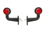 Комплект LED Габаритни светлини тип рогче - Червени  160мм  12V-24V