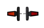 Комплект LED Габаритни светлини тип рогче с 3 позиции - Жълт Червен 90 mm 12V-24V