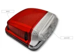 Комплект LED Плафони за Регистрационен номер Бели с Червен Neon Габарит - 12V / 24V