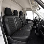 Комплект луксозна тапицерия PANDA за FORD TRANSIT CUSTOM MK2 2023-, Еко кожа и текстил, Черно/Сиво