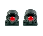 Комплект Мини LED Габаритни Светлини тип рогче - Червен / Бял  12V-24V