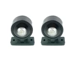 Комплект Мини LED Габаритни Светлини тип рогче - Червен / Бял  12V-24V