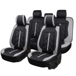 Кожена тапицерия за автомобил Sport модел , цвят Сиво с черно клас А