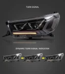Кристални фарове за Toyota Hilux (2015-2020), led с дневни светлини