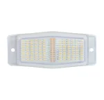 LED Габарит със Сигнална Блиц функция - 2 светлини Жълто/Бяло 30 диода 24V