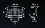 LED Халоген Demmon 10" (244mm) IP67, 9-32V 90W E-MARK (ECE R148/R149/R10) с Динамична Бяла и Оранжева DRL Светлина-Мигач