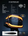 LED Халоген Demmon 10" (244mm) IP67, 9-32V 90W E-MARK (ECE R148/R149/R10) с Динамична Бяла и Оранжева DRL Светлина-Мигач