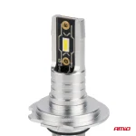 LED Крушки H7 / H18 AMiO H-Mini Series, 42W, 6500K Бяла Светлина, CANBUS, E9 R10, 12V / 24V, Комплект 2 Броя