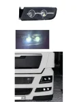Ляв LED Халогени за мъгла с Дълги Светлини за MAN TGX / TGS / TGL 24V – Двойни лупи OEM 81251016521