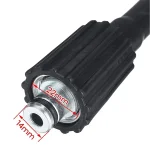 Маркуч за водоструйка с високо налягане - 10 м, M22-14 mm, 400 bar (5800 PSI), до 60°C, гъвкав и устойчив на износване, черен
