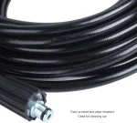 Маркуч за водоструйка с високо налягане - 10 м, M22-14 mm, 400 bar (5800 PSI), до 60°C, гъвкав и устойчив на износване, черен