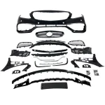 Пакет Предна броня за Mercedes C-Class W205 (2014+) - AMG look с добавка за задна броня и накрайници