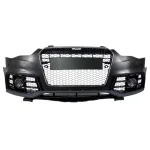 Предна броня за Audi A5 (2011-2015) с халогени - RS5 Design с хром лайсна и отвори за парктроник