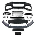 Предна броня за Audi A5 (2011-2015) с халогени - RS5 Design с хром лайсна и отвори за парктроник