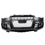 Предна броня за Audi A5 (2011-2015) с халогени - RS5 Design с хром лайсна и отвори за парктроник