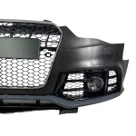 Предна броня за Audi A5 (2011-2015) с халогени - RS5 Design с хром лайсна и отвори за парктроник