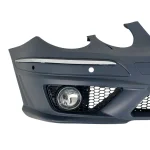 Предна броня за  Mercedes W211 E-Class (2006-2009) - AMG с отвори за парктроник, с халогени грундирана