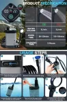 Преносим акумулаторен душ с LED дисплей - 6000mAh IPX7 водоустойчивост и 4 режима на струята