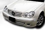 Решетка за Mercedes C203 Coupe (2000-2007) - 4 ребра хром