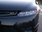 Вежди за фарове за Honda Civic (2006+) 2 врати - черни
