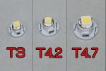 Лед крушки тип T3 2W син