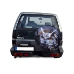 Кожен калъф за резервна гума на джип с картинка БУХАЛ