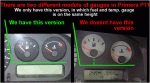 Плазмени циферблати за табло Nissan Primera P11 (1999-2002) син