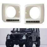 Дневни светлини за Mercedes W461 / W463 G-CLASS (1989-2010) - сиви с опушени дневни светлини