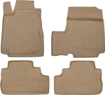 3D Гумени стелки за Honda CR-V (2002-2007) бежови 4pcs.