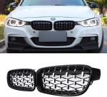 Решетки BMW F30 (2011+) - Гланц - Diamond Design - хром / черно
