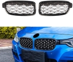Решетки BMW F30 (2011+) - Гланц - Diamond Design - хром / черно