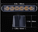 Комплект 2 Броя С Конектор 6 LED Диода 17cm Сигнална Аварийна Блиц Маяк Led Бар Лампа Пътна Помощ Платформа