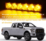 Комплект 2 Броя С Конектор 6 LED Диода 17cm Сигнална Аварийна Блиц Маяк Led Бар Лампа Пътна Помощ Платформа