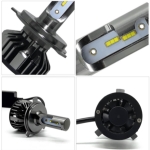 Комплект Мини LED диодни крушки H7 12V 24V 72W 10000lm CANBUS