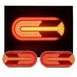 Комплект LED ЛЕД Диодни Стопове, Динамичен Мигач, 4 Функции, 12/24V