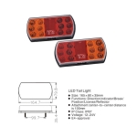 Комплект LED Светодиодни Стопове, С Кабел, Ляв и Десен, 5 Функции, Е-Мark, 12V-24V, Ремарке, Каравана, Камион, Агро Техника, Земеделски Машини