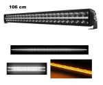 106 cm / 42 Инча 12V - 24V Led Bar Лед Бар Пиано дизайн Диоден Прожектор Супер Мощен Бяла и Оранжева Светлина Габарит Мъгла Блиц Високо Качество Ново