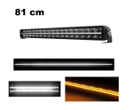 81 cm / 32 Инча 12V - 24V Led Bar Лед Бар Пиано дизайн Диоден Прожектор Супер Мощен Бяла и Оранжева Светлина Габарит Мъгла Блиц Високо Качество Ново П