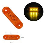 LED габарит за камион , бус , ремарке и др 12V - 24V 65 мм х 10 мм - бял 347