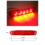 LED габарит за камион , бус , ремарке и др 12V - 24V 15 диода - червен 811