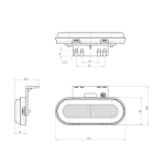 LED Светодиоден Габарит, Мигач, със Стойка, Маркер, Оранжев, Вграден Рефлектор, Е-Mark, Ефект Неон, Водоустойчив, 12V-24V