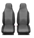1+1 Калъфи за предни седалки Flexzon за Toyota Aygo, Citroen C1, Peugeot 107, Текстил, Сиви